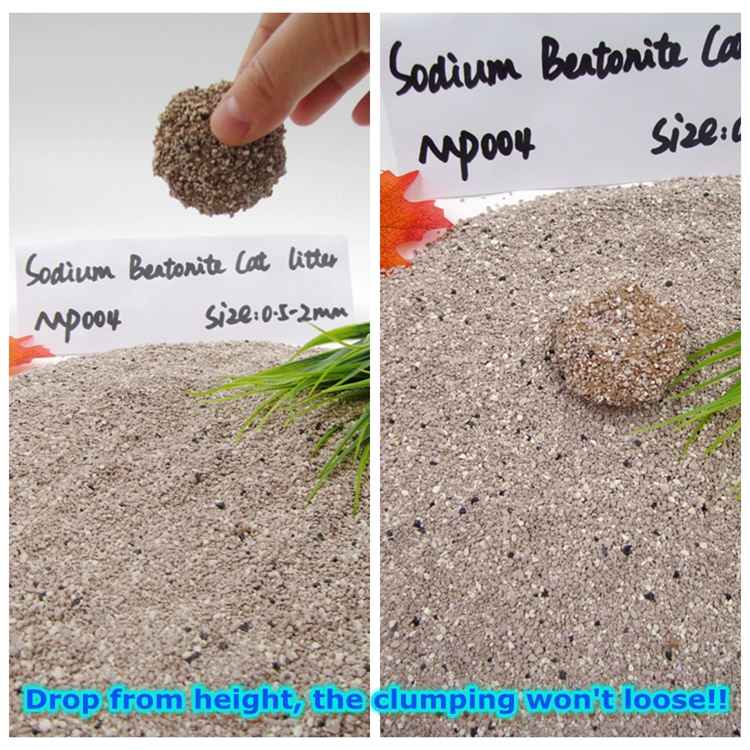 Dust -free Eco-friendly Clumping Sodium Bentonite Cat Litter GP004